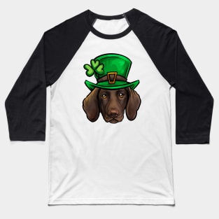 St Patricks Day German Shorthaired Pointer Baseball T-Shirt